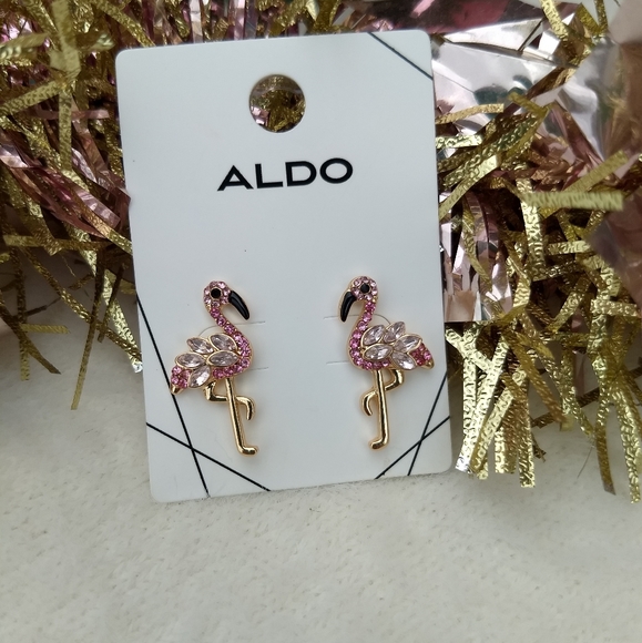 Aldo Bouchea Pink Flamingo Earrings - Picture 2 of 4